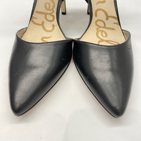 Sam Edelman Black Leather Ankle Strap Heels - Picture 7 of 12